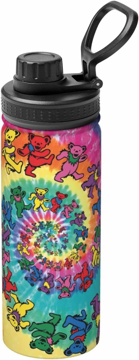 Dancing thanksgiving bear Sports Insulated Water Bottle - Premium 18 oz. Stainless Steel Hydration Bottle for Outdoor Enthusiasts