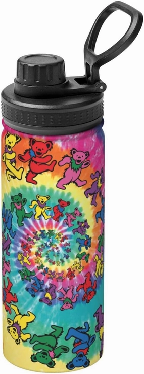 Dancing thanksgiving bear Sports Insulated Water Bottle - Premium 18 oz. Stainless Steel Hydration Bottle for Outdoor Enthusiasts
