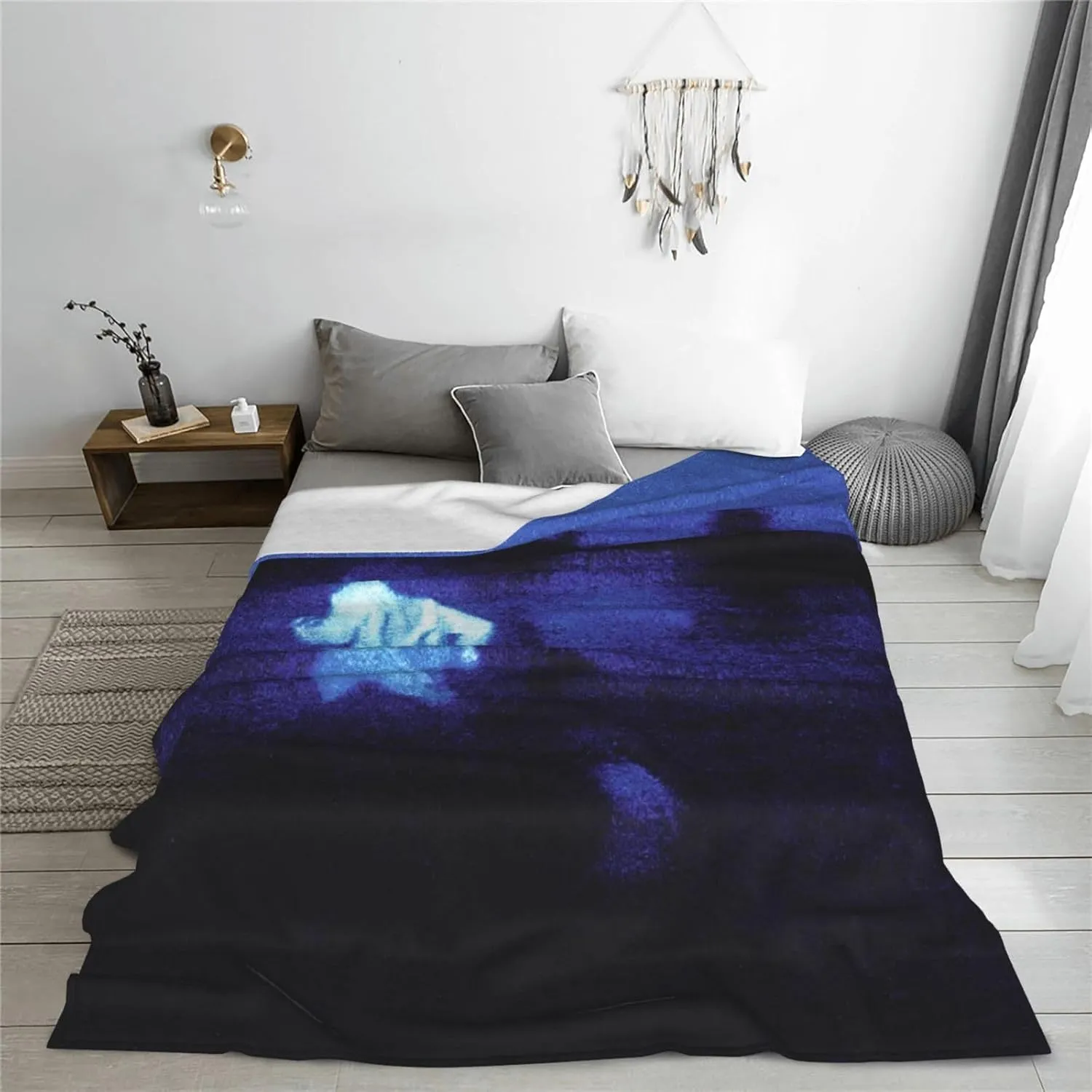 Daniel Music Caesar Fleece Throw Blanket Flannel Air Conditioning Quilt for Couch Camping Travel 80"x60"