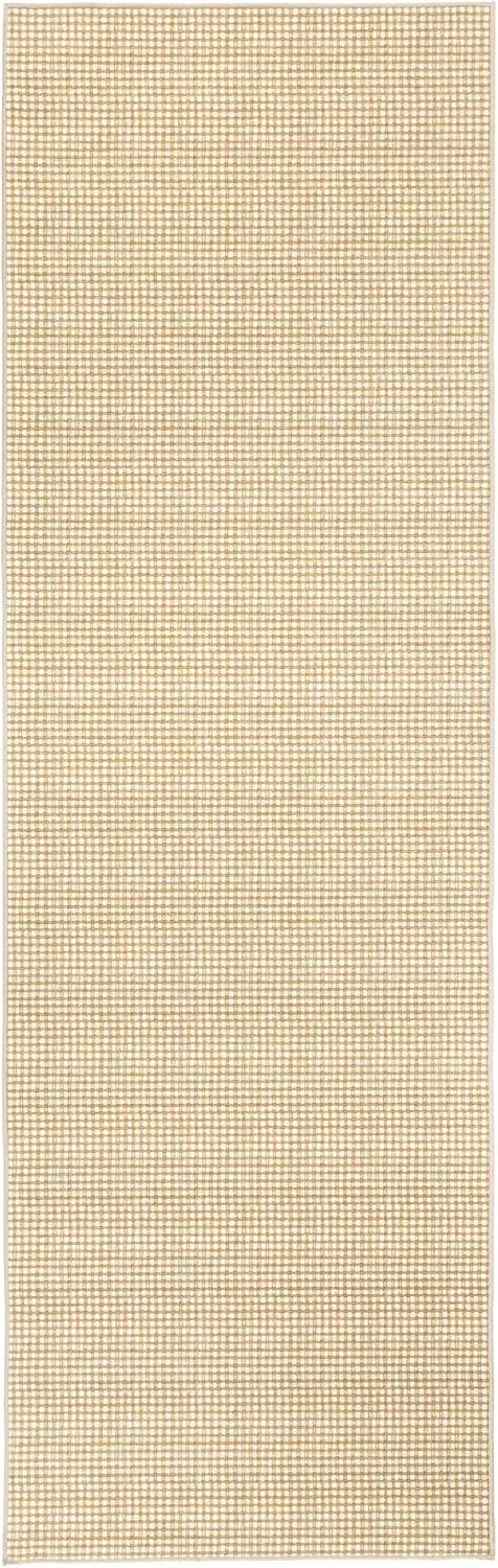 Dash & Albert Hartley Natural Machine Washable Rug, Runner-2.5 X 8 Feet, Natural Plaid Pattern