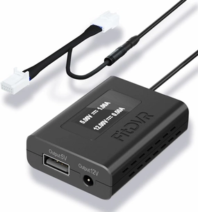 Dash Cam Power Adapter (12pin), Compatible with Toyota Tacoma Camry Corolla RAV4 and Lexus and More, LED Display, Built-in USB Power Source, Easy Install, Plug and Play, 5V 12V Output, D3-010