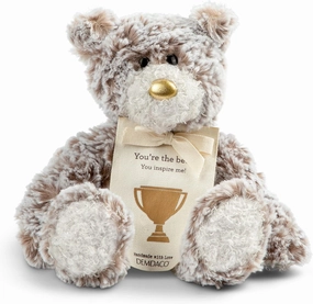 DEMDACO You're The Best Mini Giving Bear 8.5 Inch Brown Polyester Plush Stuffed Animal