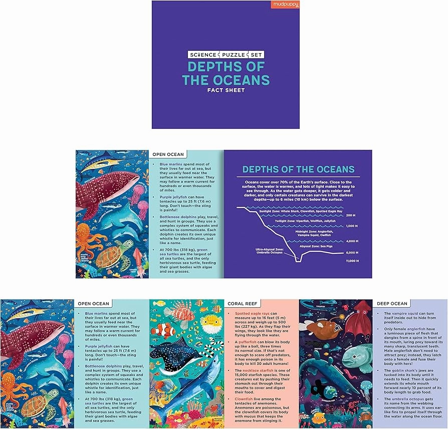 Depths of the Oceans Science Puzzle Set