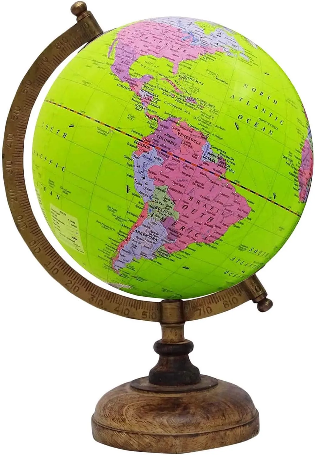 Desktop Rotating Globe Earth Ocean Geography World Globes Table Décor 11.3"