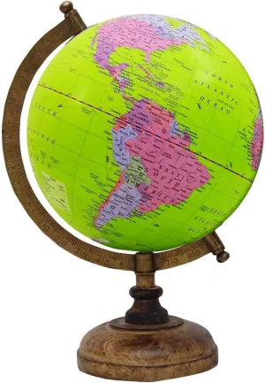 Desktop Rotating Globe Earth Ocean Geography World Globes Table Décor 11.3"
