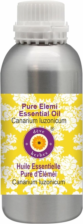 Deve Herbes Pure Elemi Essential Oil (Canarium luzonicum) Steam Distilled 630ml (21 oz)