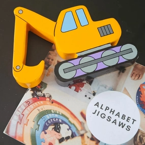 Digger Magnet - Alphabet Jigsaws