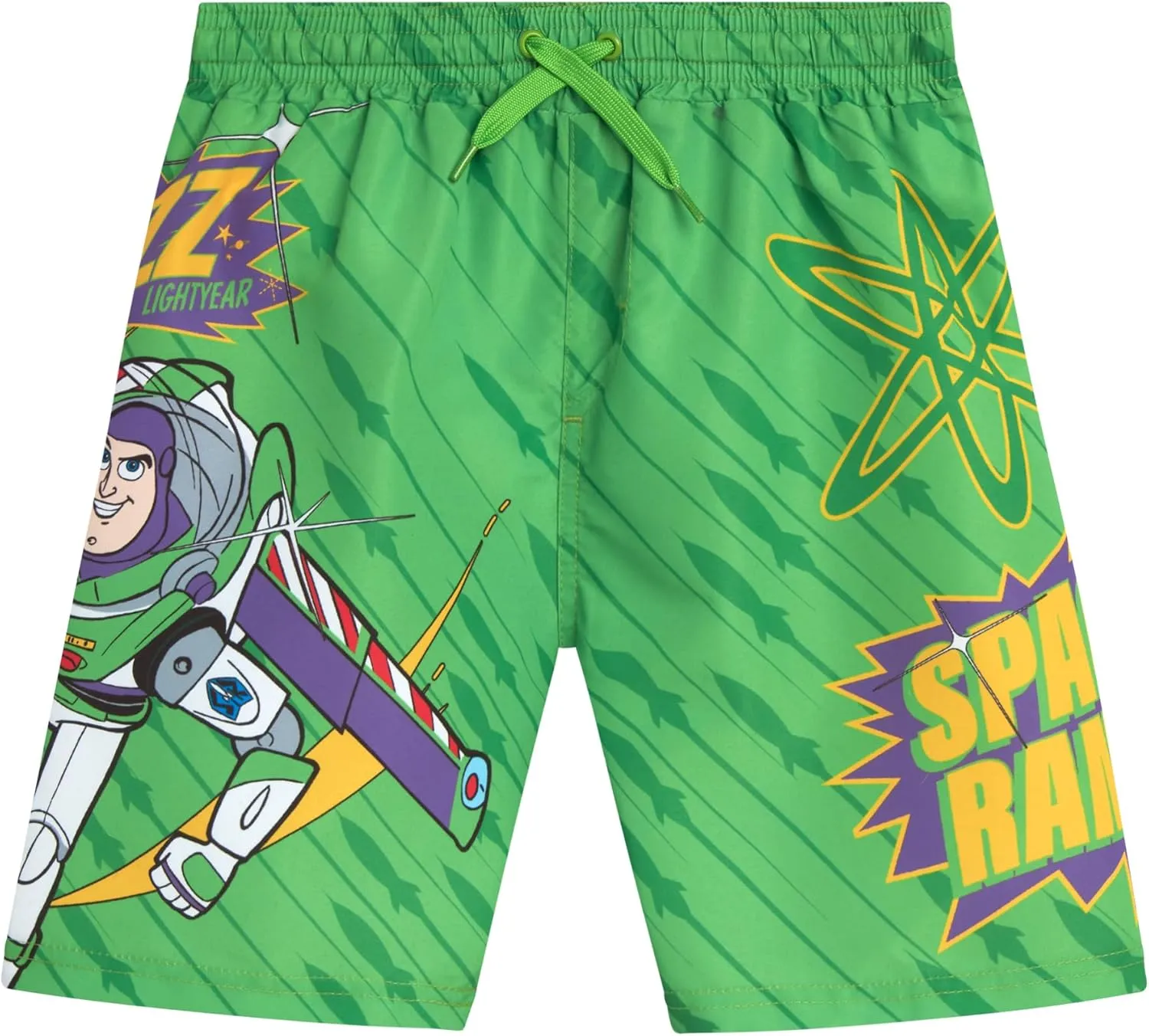 Disney Boys Swim Trunks - Cars Lightning McQueen Mickey Mouse Toy Story Buzz Lightyear Toddler Boy Swim Shorts (Sizes: 2T-7)