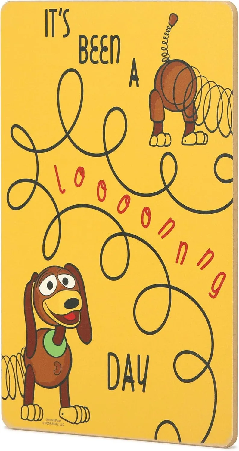 Disney Pixar Toy Story 4 Slinky Dog Picture - It's Been a Long Day - Funny Toy Story Wall Decor for Kids' Bedroom or Play Room