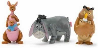 DISNEY STORE Official Winnie The Pooh Figure Set – 7 Fully Sculpted Disney Figures Including Pooh Bear, Piglet, Tigger, Eeyore & More in Double-Tiered Box with Scenic Backgrounds