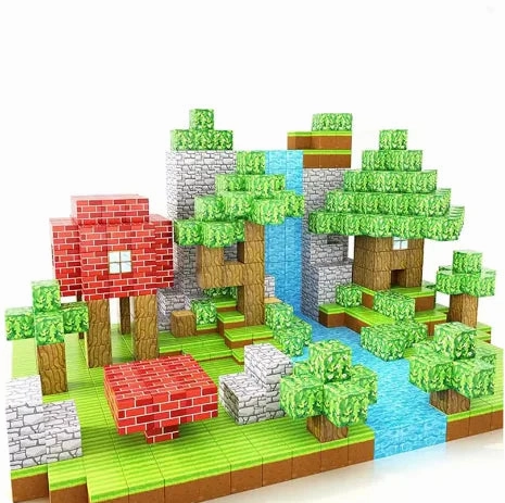 DIY Magnetic Building Blocks Set for Kids, Ages 3 