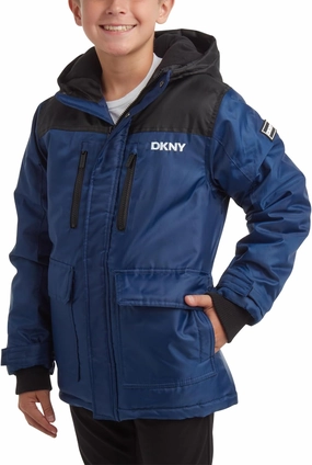 DKNY Boys' Winter Coat - Insulated Heavyweight Parka Weather Resistant Polar Fleece Lined Down Jackets for Boys (Sizes: 8-20)