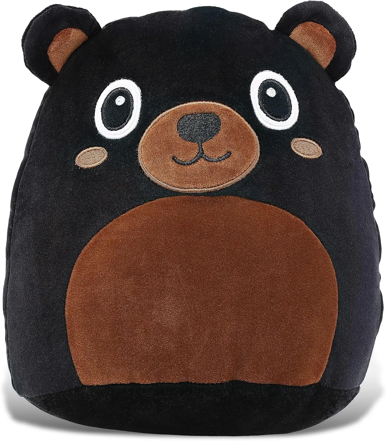 DolliBu Snug-Mooshies Black Bear Stuffed Animal Plush Toy - Wild Life Super Squishy Soft Animal Friend for Girls and Boys, Medium Huggable Cute Plush for Kids Play, Cuddling and Decoration - 10 Inch