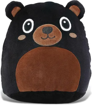 DolliBu Snug-Mooshies Black Bear Stuffed Animal Plush Toy - Wild Life Super Squishy Soft Animal Friend for Girls and Boys, Medium Huggable Cute Plush for Kids Play, Cuddling and Decoration - 10 Inch