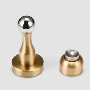 Door Stop,Door Wedge，Stopper Skirting Board Buffer，Brass Thickened Indoor Magnetic Door Stopper, Floor-Mounted and Wall-Mounted Dual-Purpose Door Stop,Copper (Color : Copper) (Color : Copper) (Color