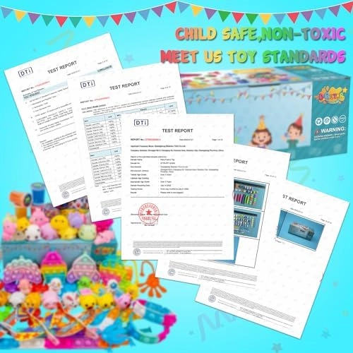 DQstar Party Favors Toy for Kids 4-8-12, Treasure Box Prizes for Classroom, Goodie Bags Stuffers, Prize Box Toys, Birthday Party Gifts, Carnival Prizes, Pinata Fillers, Treasure Chest