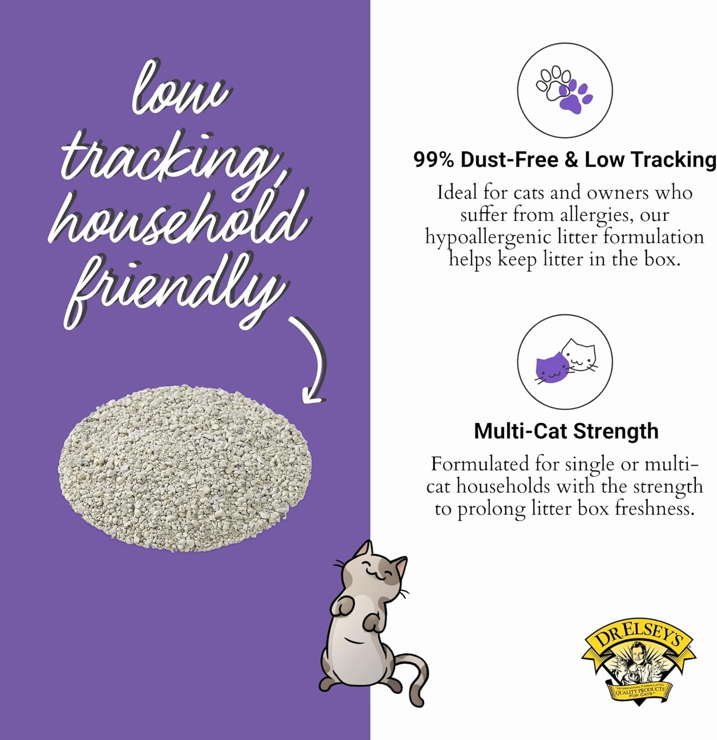 Dr. Elsey's® Clean Tracks Clumping Clay Cat Litter 40 lb. Bag