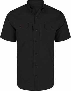 Drake Waterfowl Men's Wingshooter Trey Solid Breathable Lightweight Naturally Wicking Buttoned Short-Sleeved Shirt w/Pockets