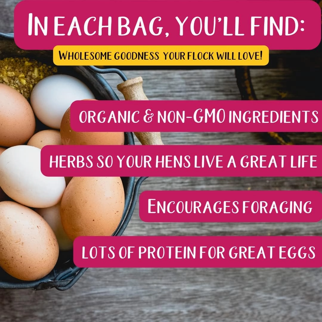 Dried Mealworm and Herb Treat for Backyard Chickens, Non-GMO, USA Raised, Healthy Backyard Chicken Feed and Supplies, BEE A Beautiful Hen 4 Pounds (4 pounds (64 oz)