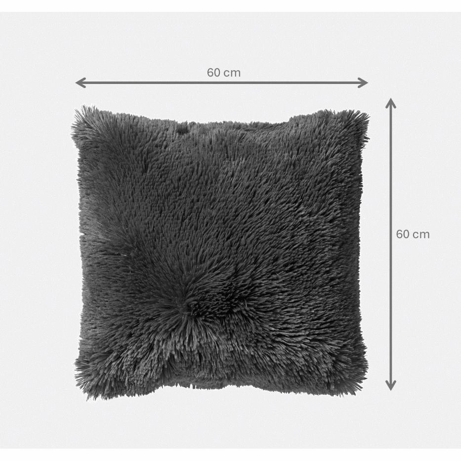Dutch Decor sierkussen Fluffy 60x60 cm Potters Clay oranje/ terracotta
