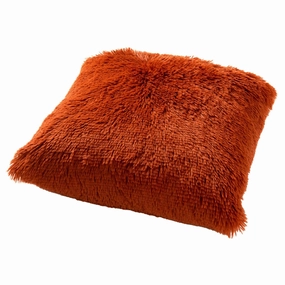 Dutch Decor sierkussen Fluffy 60x60 cm Potters Clay oranje/ terracotta