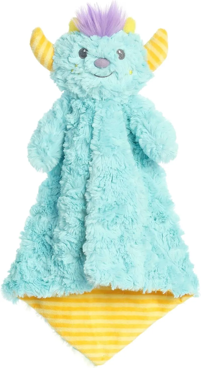 Ebba™ Playful Monster Kazu Luvster™ Baby Stuffed Animal - Soft & Cuddly Toy - Security and Sleep Aid - Blue 16 Inches