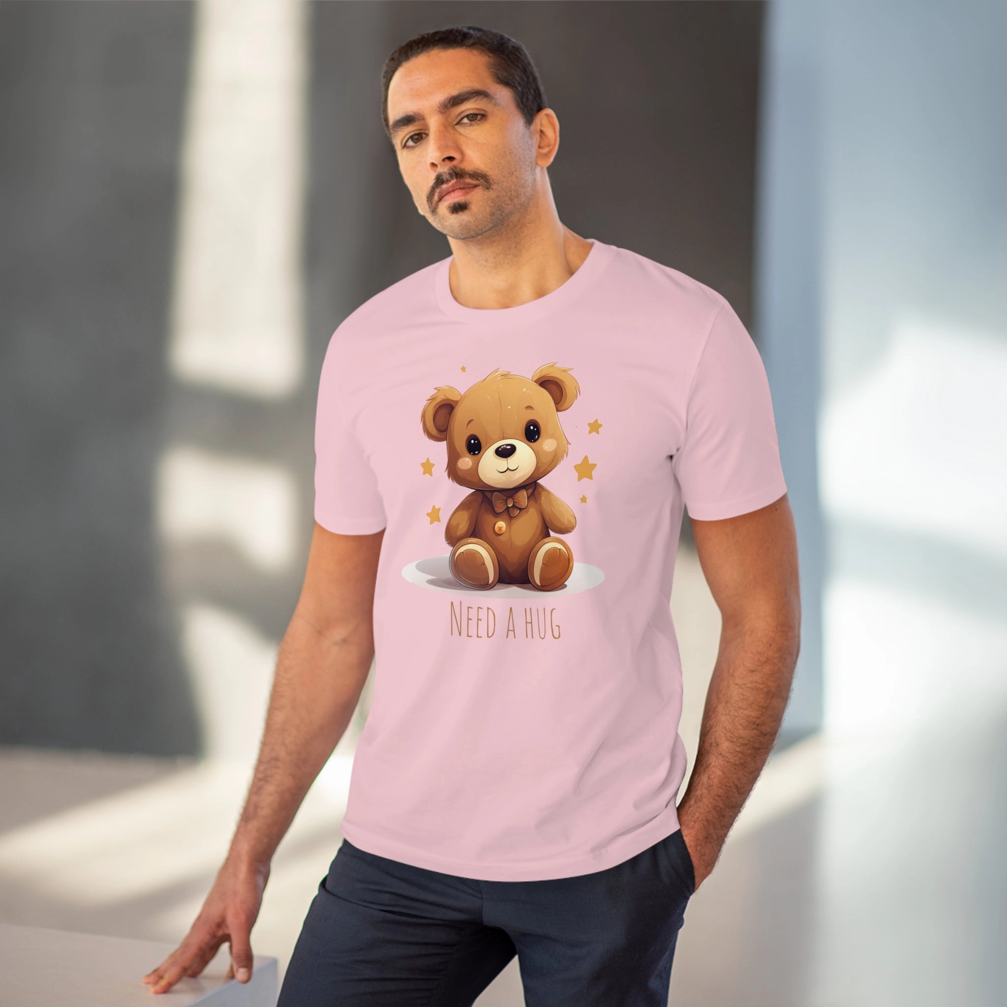 Eco-Friendly "Need a Hug" Teddy Bear Tee