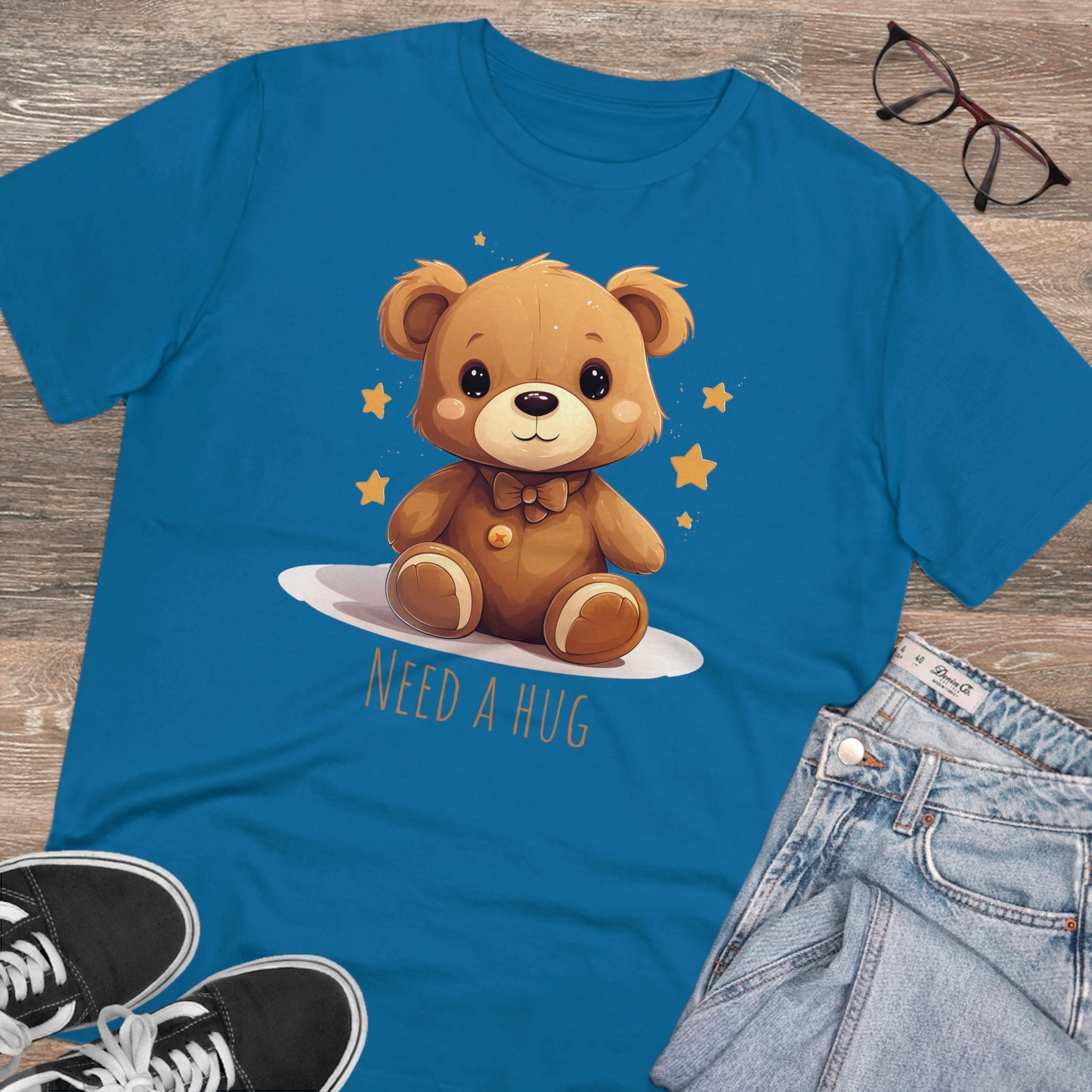 Eco-Friendly "Need a Hug" Teddy Bear Tee