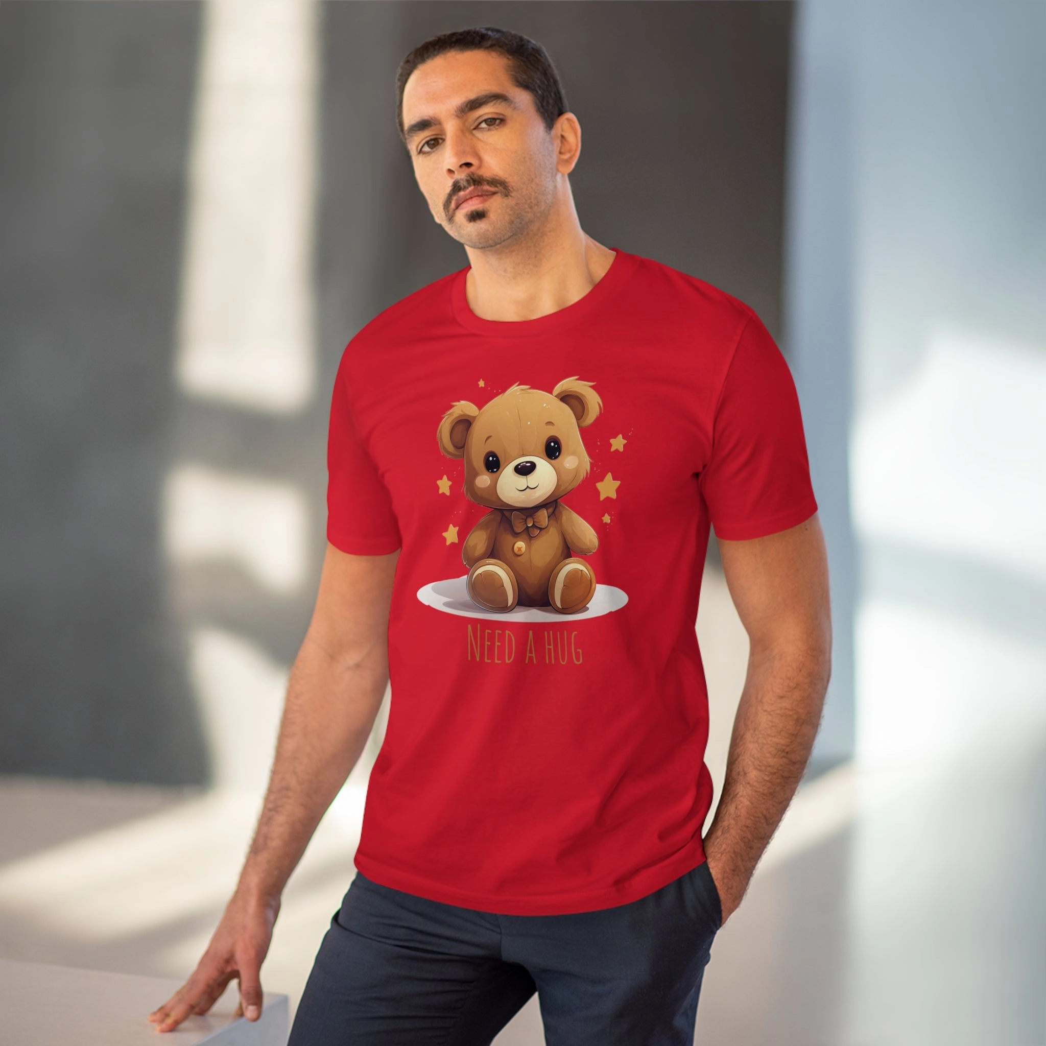 Eco-Friendly "Need a Hug" Teddy Bear Tee