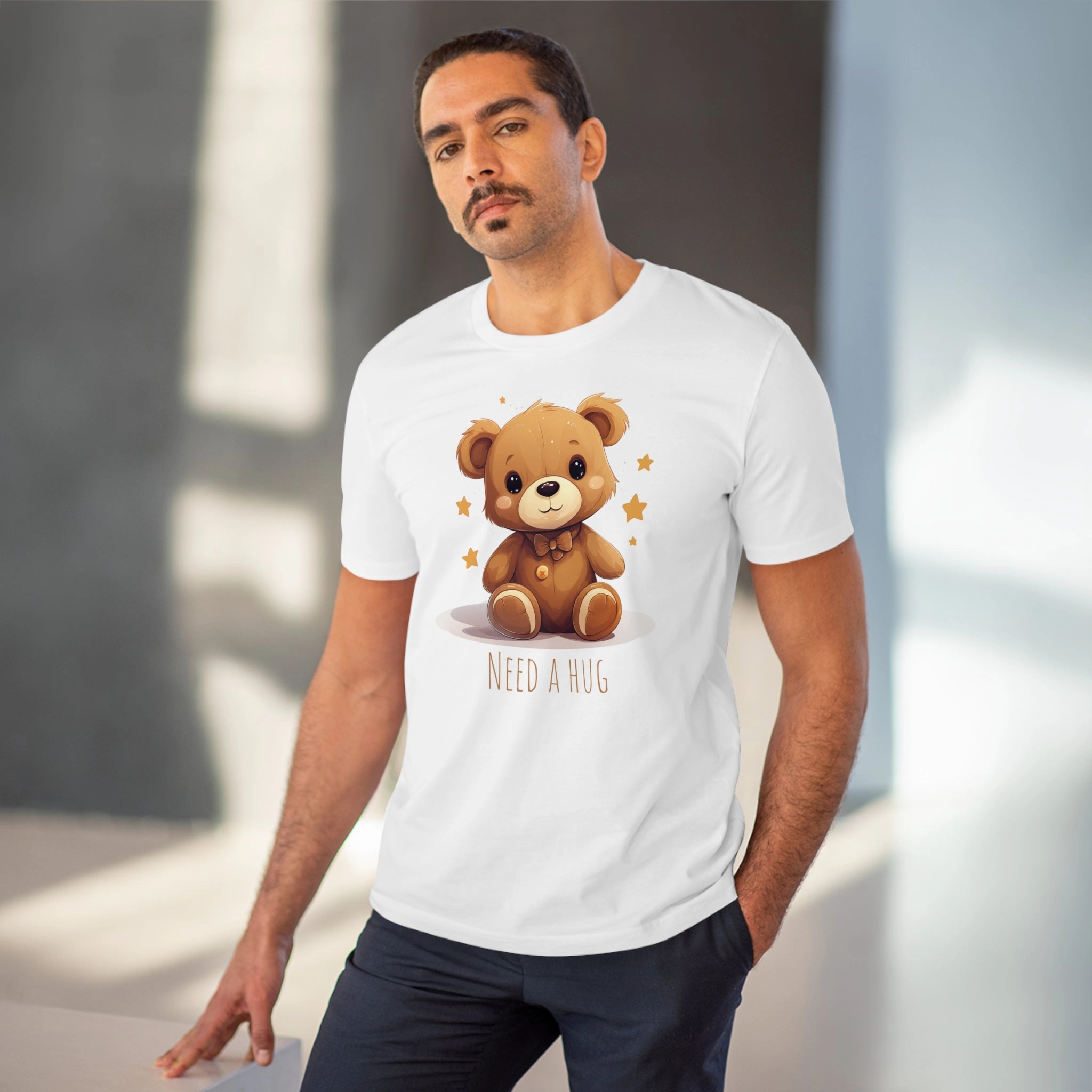 Eco-Friendly "Need a Hug" Teddy Bear Tee