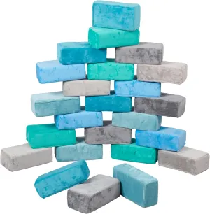 ECR4Kids SoftZone Stack-A-Brick, Foam Blocks, Contemporary, 24-Piece