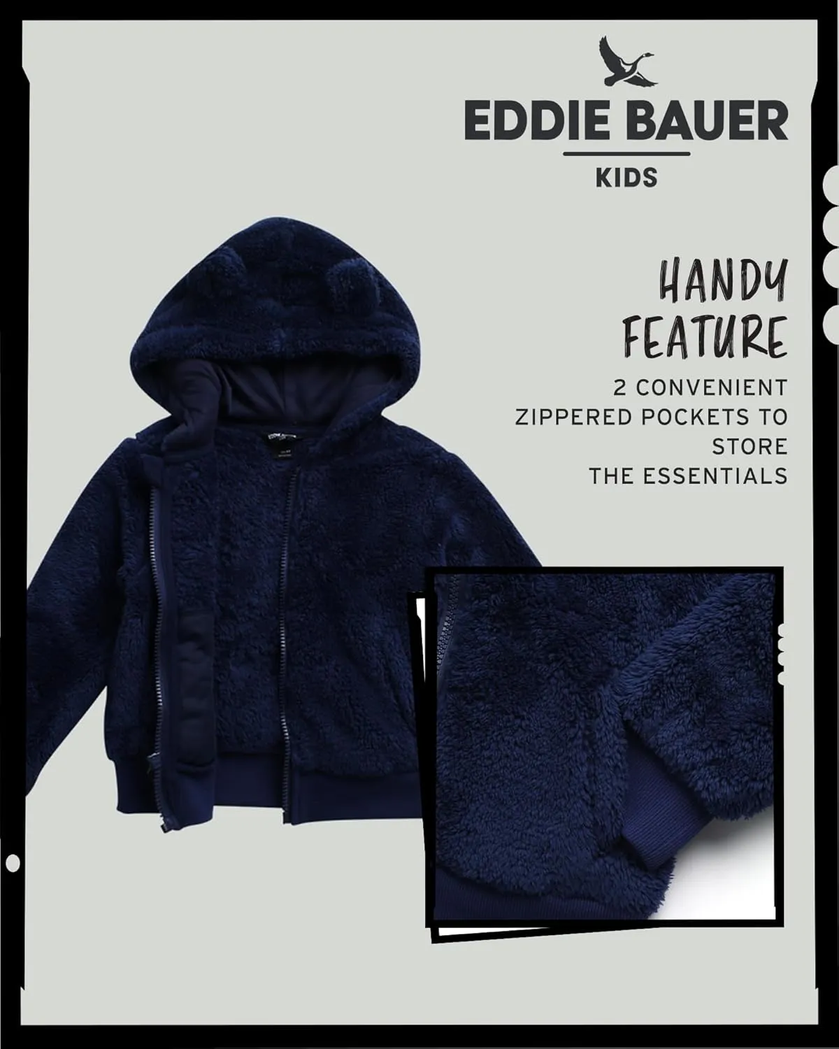 Eddie Bauer Toddler Zip Up Hoodie - Kids' Ultra Soft Sherpa Fleece Hoodie Sweatshirt for Toddler Boys and Girls (2T-4T)
