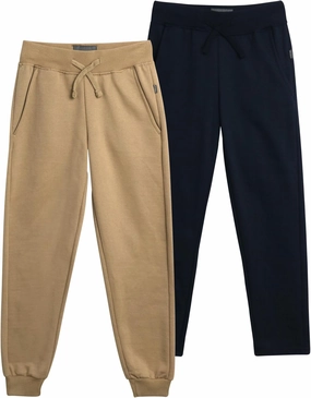 Eddie Bauer Boys' Active Sweatpants - 2 Pack Athletic Fleece Joggers with Side Pockets - Sweatpants for Boys (Sizes: 8-16)