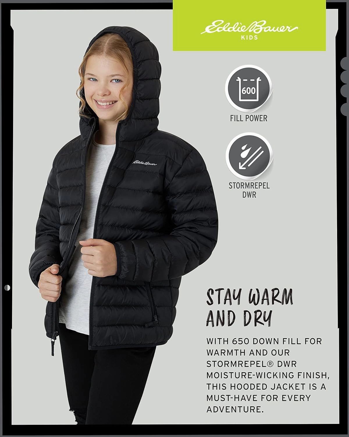 Eddie Bauer Boys' Jacket - CirrusLite Weather Resistant Down Coat for Boys - Insulated Quilted Bubble Puffer (3-20)