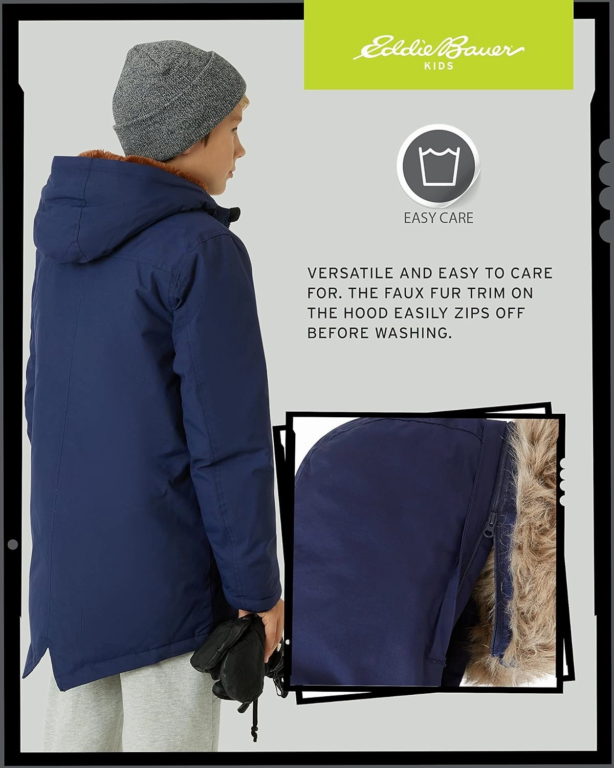 Eddie Bauer Boys' Winter Coat – Waterproof Heavyweight Down Parka Jacket with Faux Fur Hood (3-20)