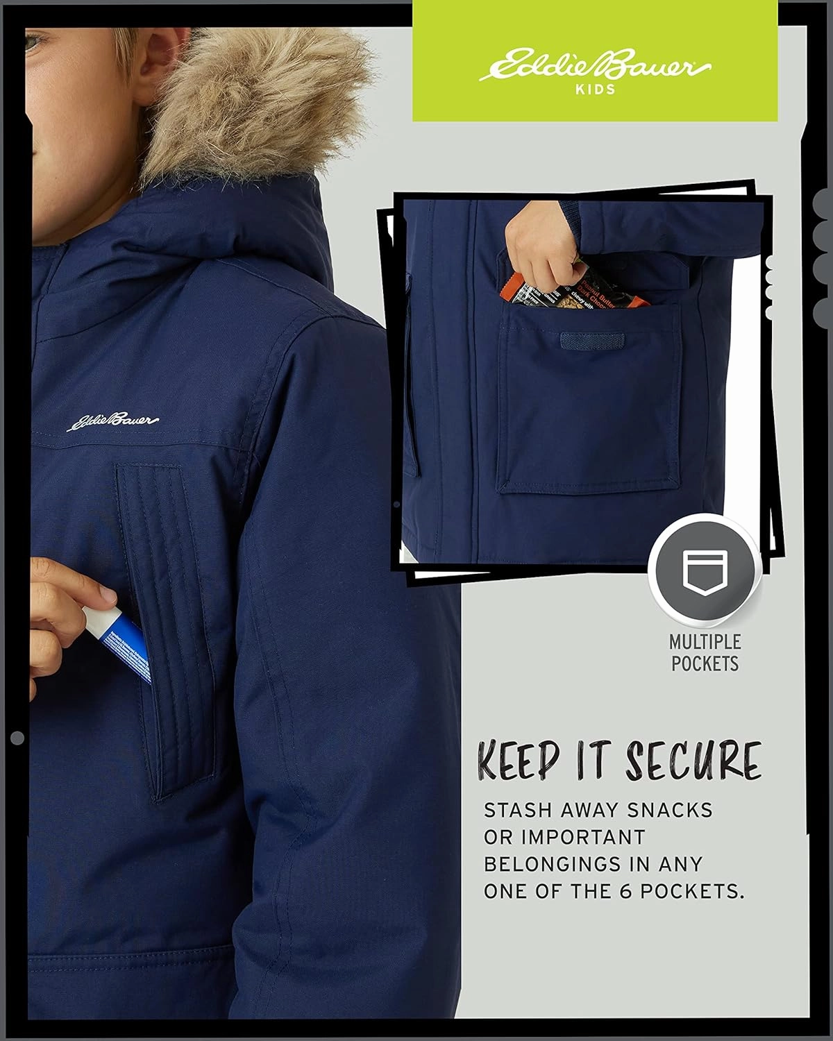 Eddie Bauer Boys' Winter Coat – Waterproof Heavyweight Down Parka Jacket with Faux Fur Hood (3-20)