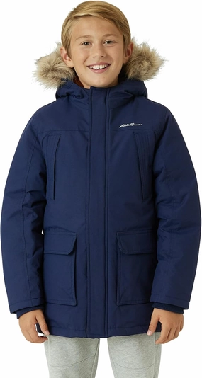 Eddie Bauer Boys' Winter Coat – Waterproof Heavyweight Down Parka Jacket with Faux Fur Hood (3-20)