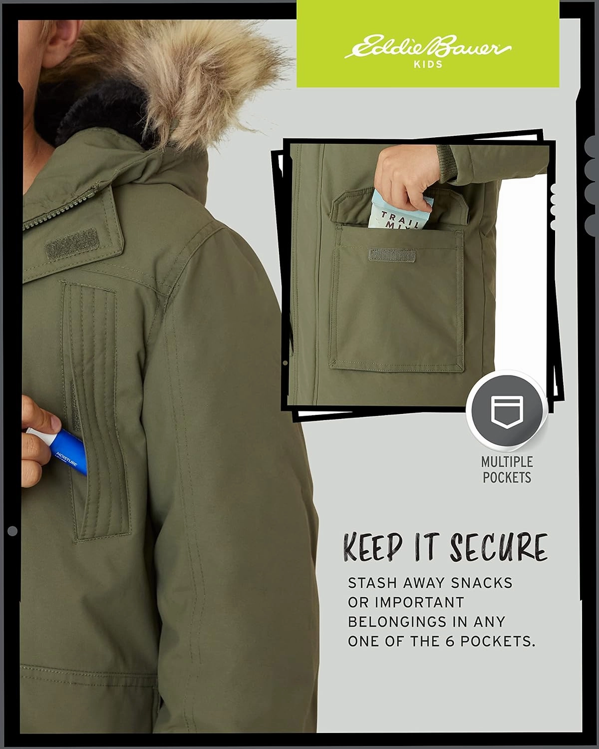 Eddie Bauer Boys' Winter Coat – Waterproof Heavyweight Down Parka Jacket with Faux Fur Hood (3-20)