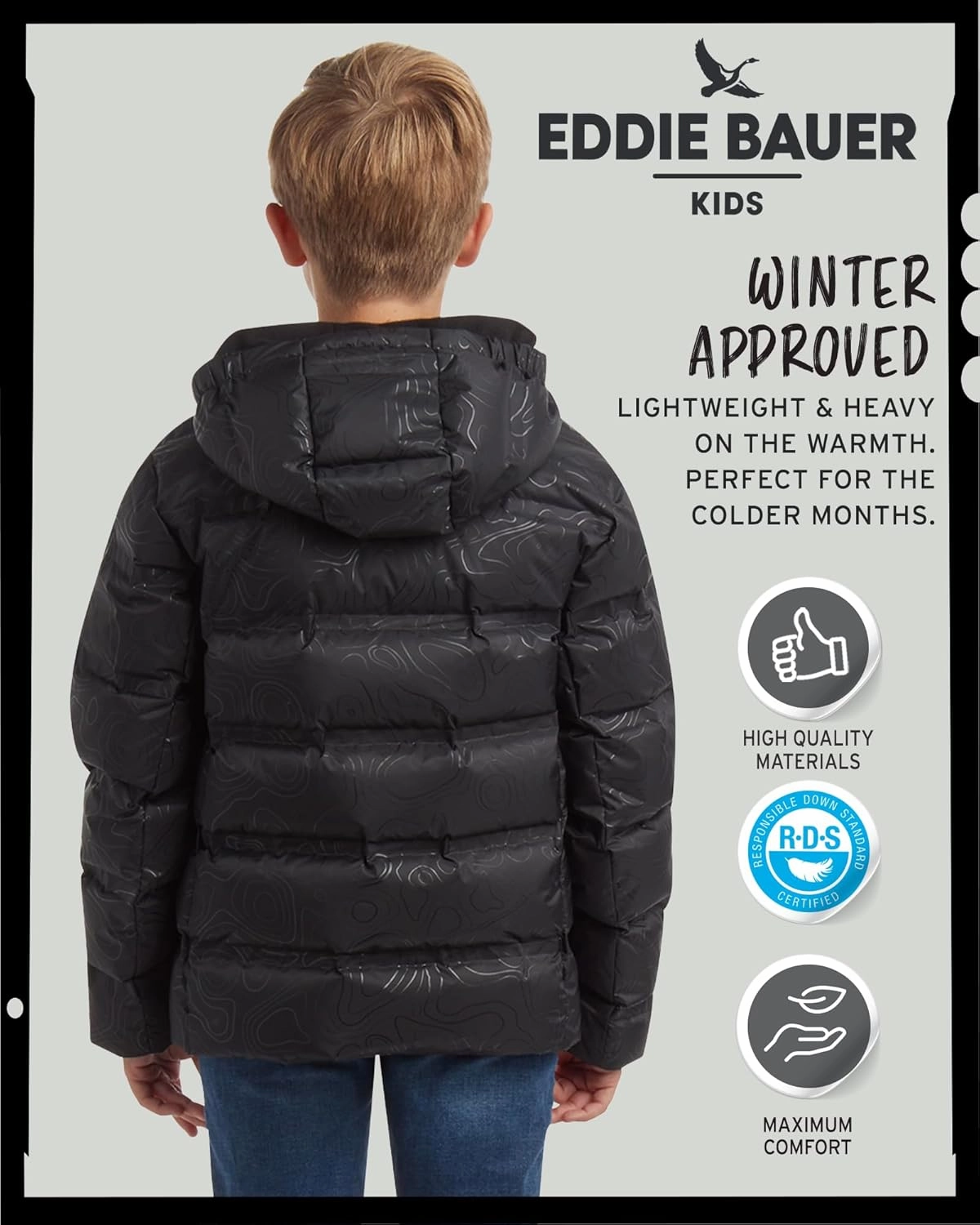 Eddie Bauer Boys' Winter Jacket - Heavyweight Quilted Down Jacket - Insulated Hooded Outerwear Coat for Boys (5-16)