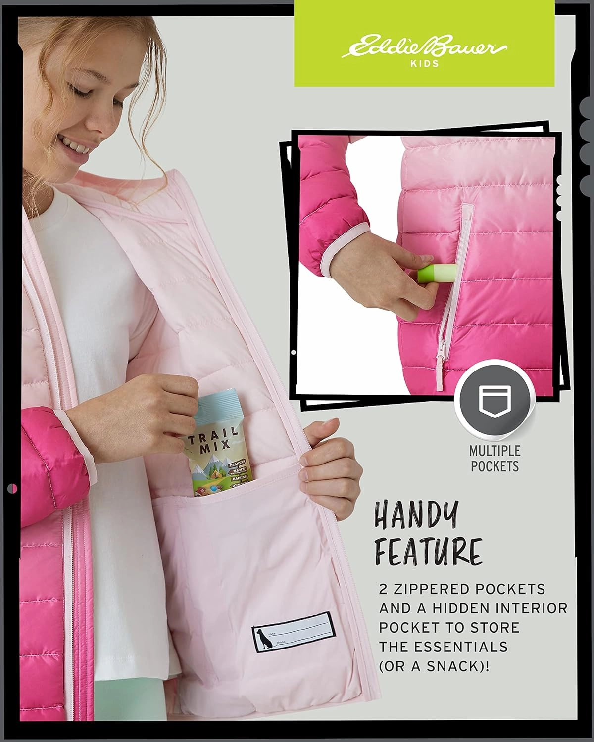 Eddie Bauer Girls' Jacket - CirrusLite Weather Resistant Down Coat for Girls - Insulated Quilted Bubble Puffer (3-20)