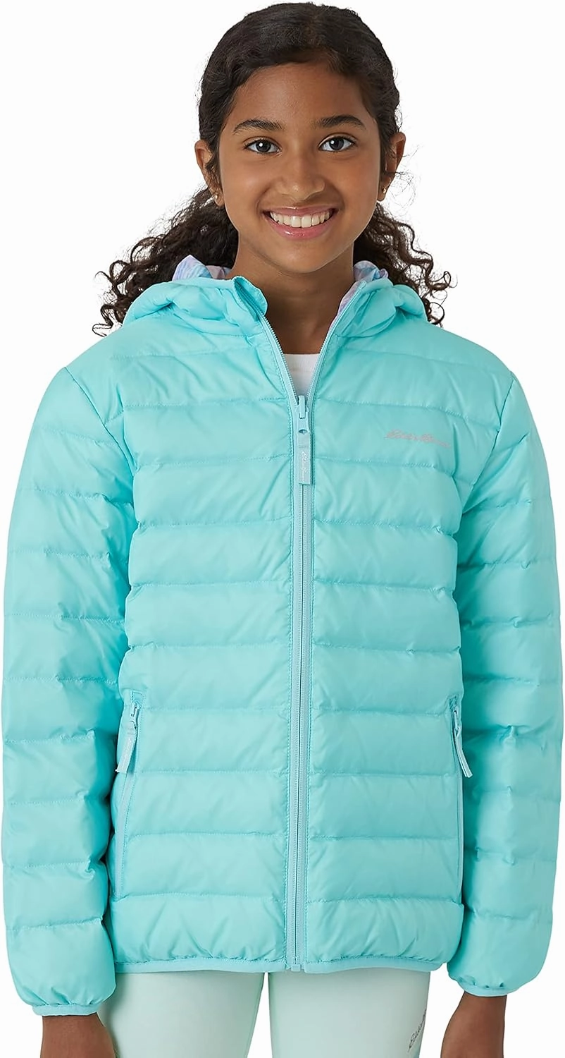 Eddie Bauer Girls' Jacket - CirrusLite Weather Resistant Down Coat for Girls - Insulated Quilted Bubble Puffer (3-20)