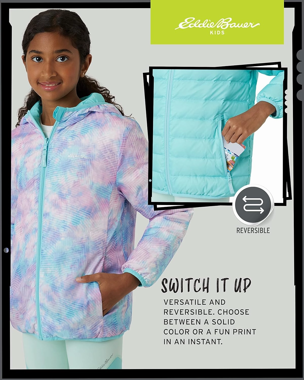 Eddie Bauer Girls' Jacket - CirrusLite Weather Resistant Down Coat for Girls - Insulated Quilted Bubble Puffer (3-20)
