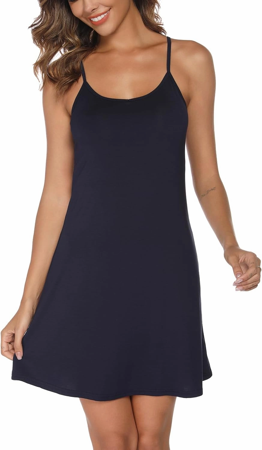 EISHOPEER Women's Full Slips Dress Adjustable Spaghetti Strap Cami Under Dress