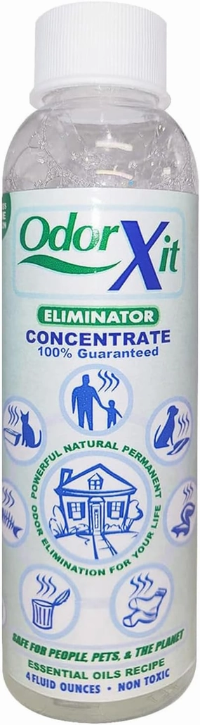Eliminator, Versatile Natural Pet Odor Eliminator for Home and Outdoor Use, Cat and Dog Poo and Urine Smell Remover, Yard Odor, or Any Strong Odor, Concentrate, 4oz