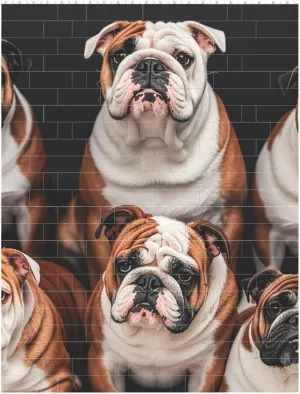 English Bulldogs Building Block Puzzle Personalized Building Bricks for Adults Block Puzzle Building DIY Brick Block Puzzles Valentine's Day Gifts for Home Decor Brick Puzzle