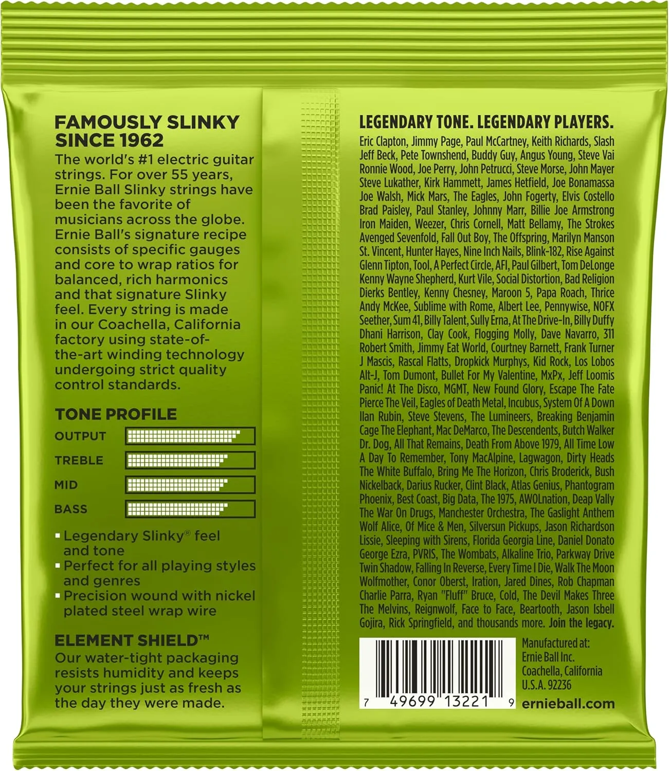 Ernie Ball Regular Slinky Nickel Wound Electric Guitar Strings 3-pack, 10-46 Gauge (P03221)