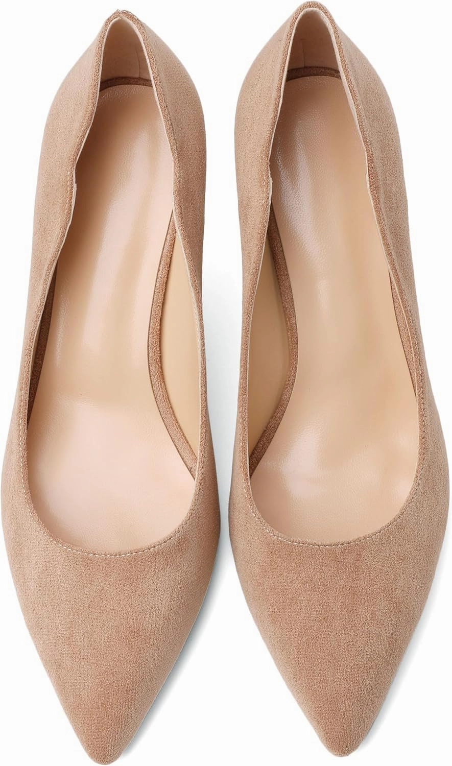 Esvowido Women's High Heel Pumps Heeled Pointed Toe Classic Stiletto Heels Slip on Sexy Evening Party Dress Shoes 3.4 Inch