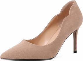 Esvowido Women's High Heel Pumps Heeled Pointed Toe Classic Stiletto Heels Slip on Sexy Evening Party Dress Shoes 3.4 Inch