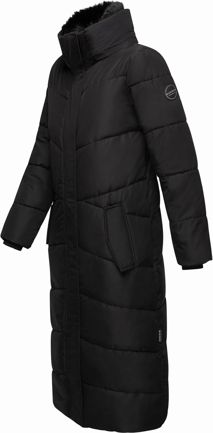 Extra Long Quilted Winter Jacket for Women with Detachable Hood | Puffy Coat in Calf-Length | Hingucker XIV XS-5XL