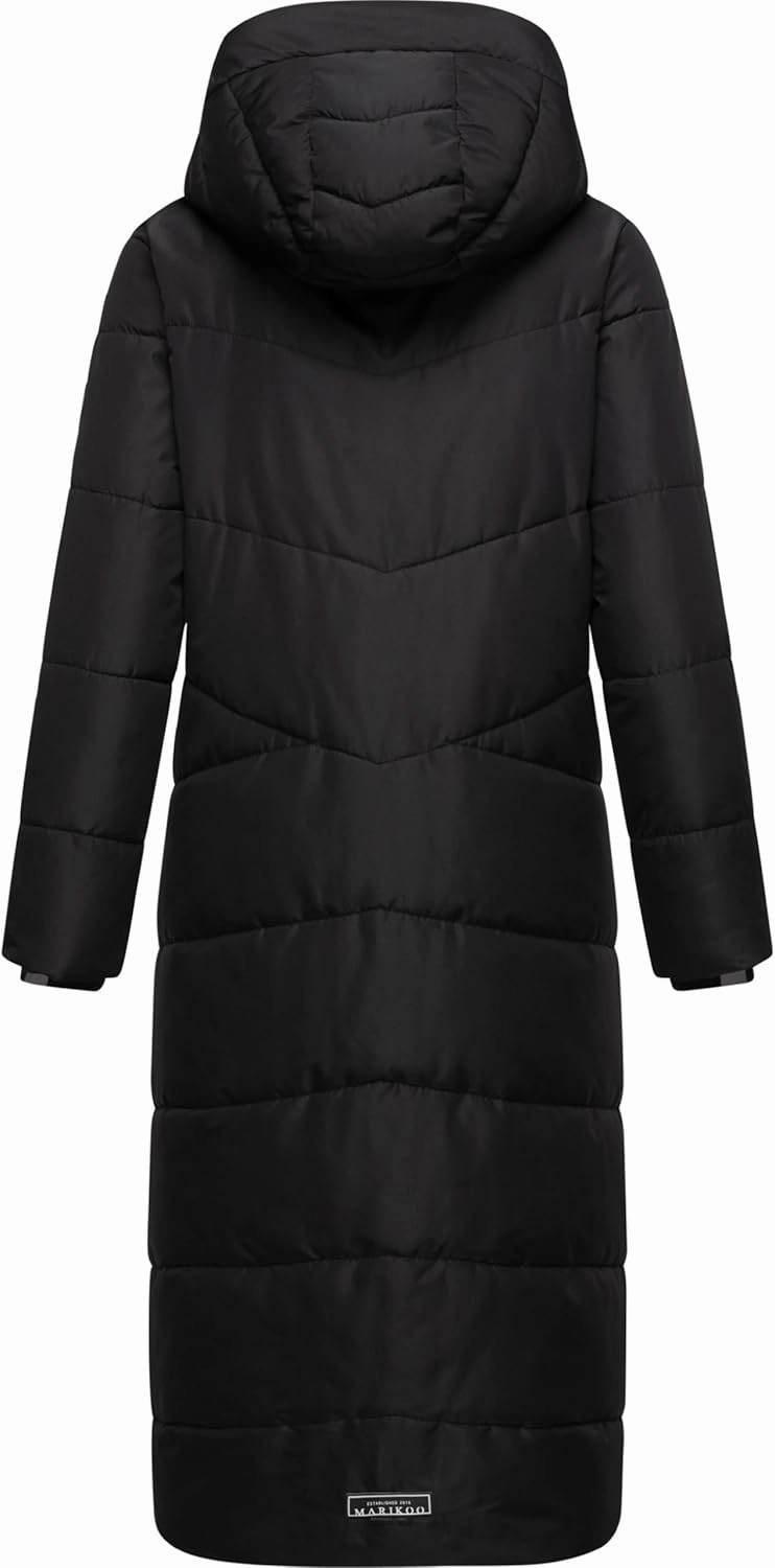 Extra Long Quilted Winter Jacket for Women with Detachable Hood | Puffy Coat in Calf-Length | Hingucker XIV XS-5XL